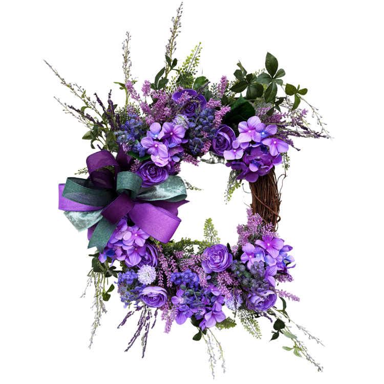 Purple Floral Wreath