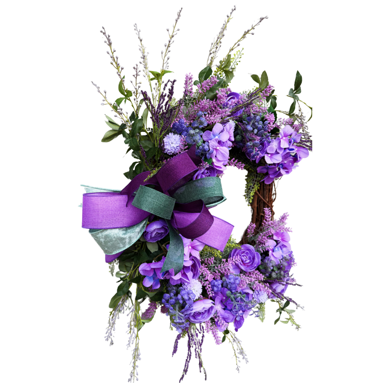 Purple Floral Wreath