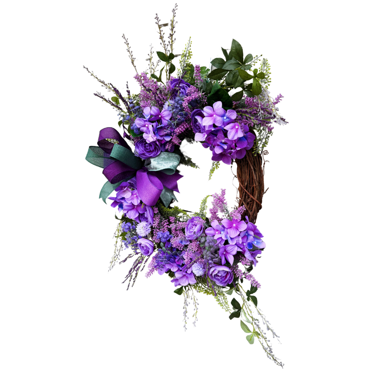 Purple Floral Wreath