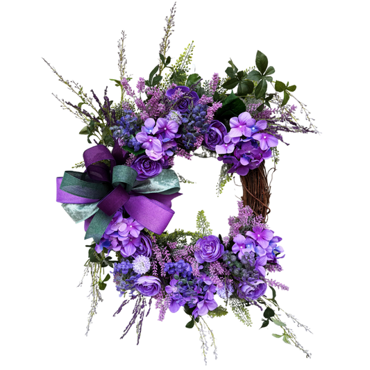 Purple Floral Wreath