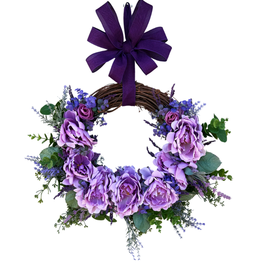Purple Peony Wreath