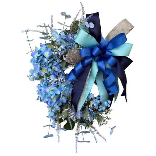 Blue Floral Wreath